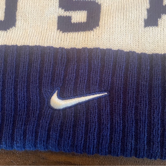 NIKE Team USA Winter Beanie Hat w/Pom - Unisex Adult - Picture 2 of 7